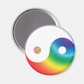 Rainbow Yin Yang Symbol Magnet (Vorderseite/Rückseite)
