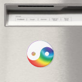 Rainbow Yin Yang Symbol Magnet (In Situ (Geschirrspüler))
