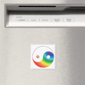 Rainbow Yin Yang Symbol Magnet (In Situ (Geschirrspüler))