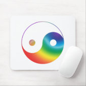 Rainbow Yin Yang Symbol Mousepad (Mit Mouse)