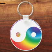 Rainbow Yin Yang Symbol Schlüsselanhänger (Vorderseite)