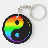 Rainbow Yin Yang Symbol Schlüsselanhänger (Rückseite)