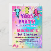 Rainbow Yoga Geburtstagsparty Einladung (Vorderseite)