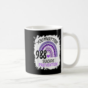 Rainbow You 988 Suicide Prevention Colorful Ribbon Kaffeetasse