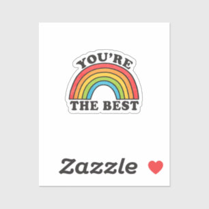Rainbow You are the Best Positive Aufkleber