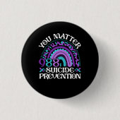 Rainbow You Matter 988 Suicide Prevention Awarenes Button (Vorderseite)