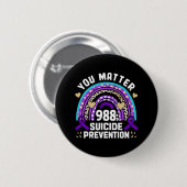 Rainbow You Problem 988 Suizidprävention Awarene Button (Vorne & Hinten)
