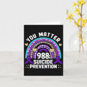 Rainbow You Problem 988 Suizidprävention Awarene Karte (Gelbe Blume)