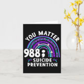 Rainbow You Problem 988 Suizidprävention Awarene Karte (Gelbe Blume)