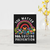 Rainbow You Problem 988 Suizidprävention Awarene Karte (Gelbe Blume)