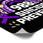 Rainbow You Problem 988 Suizidprävention Awarene Poster (Ecke)