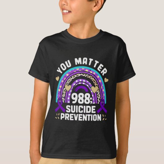 Rainbow You Problem 988 Suizidprävention Awarene T-Shirt (Vorderseite)