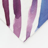 Rainbow zebra, Aquarellbilder. Fleecedecke (Ecke)