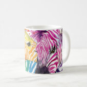 Rainbow zebra, Aquarellbilder. Kaffeetasse (VorderseiteRechts)