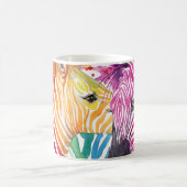 Rainbow zebra, Aquarellbilder. Kaffeetasse (Mittel)