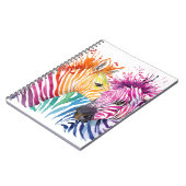 Rainbow zebra, Aquarellbilder. Notizblock (Linke Seite)