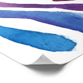 Rainbow zebra, Aquarellbilder. Poster (Ecke)