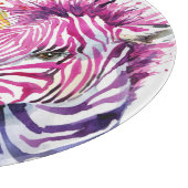 Rainbow zebra, Aquarellbilder. Schneidebrett (Ecke)