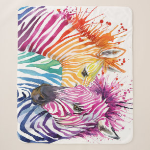 Rainbow zebra, Aquarellbilder. Sherpadecke
