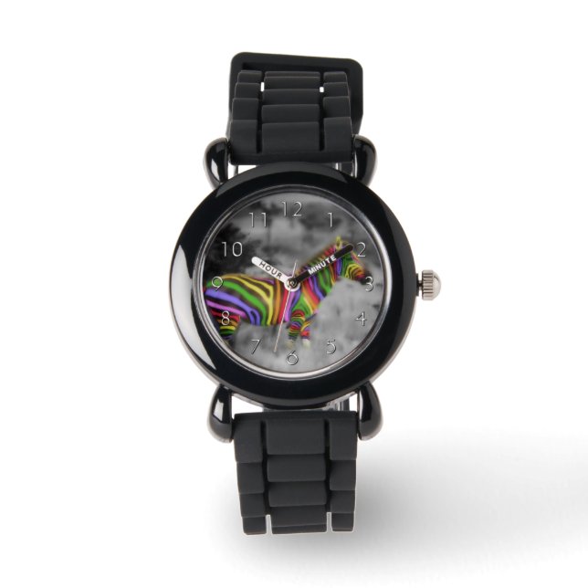Rainbow Zebra Armbanduhr (Vorderseite)