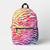 Rainbow Zebra Bedruckter Rucksack (Vorderseite)