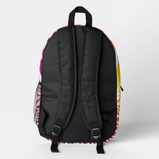 Rainbow Zebra Bedruckter Rucksack (Rückseite)