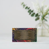 Rainbow Zebra Business Cards Visitenkarte (Stehend Vorderseite)