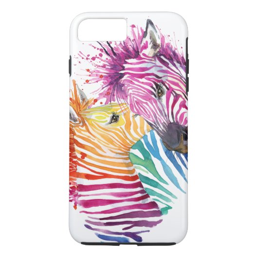 Rainbow Zebra Case-Mate iPhone Hülle (Rückseite)