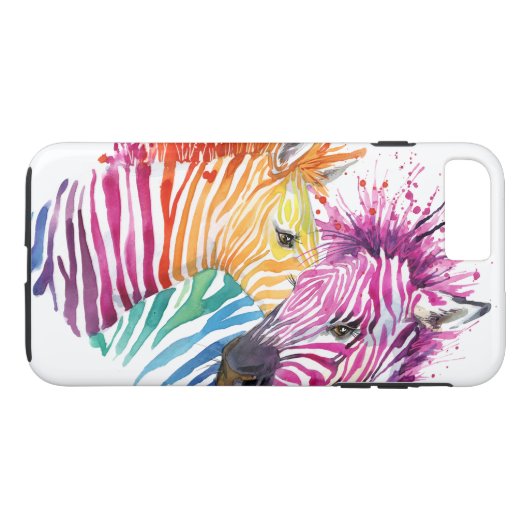 Rainbow Zebra Case-Mate iPhone Hülle (Rückseite (Horizontal))