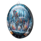 Rainbow Zebra Dartboard Dartscheibe (Vorderseite rechts)