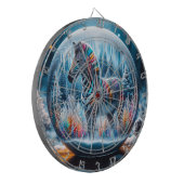 Rainbow Zebra Dartboard Dartscheibe (Vorderseite Links)