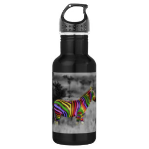 Rainbow Zebra Edelstahlflasche