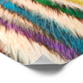 Rainbow Zebra Fine Art Poster/Print Poster (Ecke)