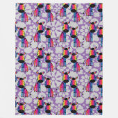 Rainbow Zebra Fleecedecke (Vorderseite)