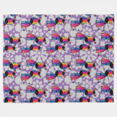 Rainbow Zebra Fleecedecke (Vorderseite (Horizontal))