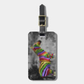 Rainbow Zebra Gepäckanhänger (Vorderseite vertikal)