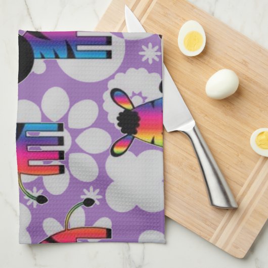 Rainbow Zebra Geschirrtuch (Viertel Falte)