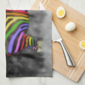 Rainbow Zebra Handtuch (Viertel Falte)