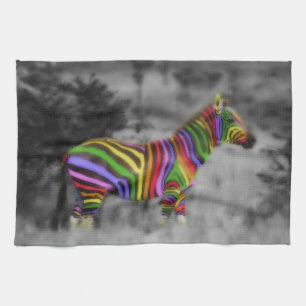 Rainbow Zebra Handtuch