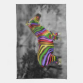 Rainbow Zebra Handtuch (Vertikal)