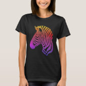 Rainbow Zebra Head T-Shirt (Vorderseite)