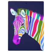 Rainbow Zebra Klemmbrett (Rückseite)
