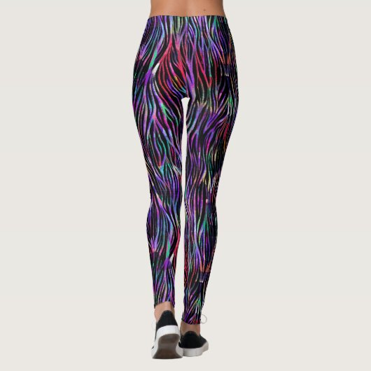 Rainbow Zebra-Leggings Leggings (Rückseite)