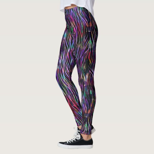 Rainbow Zebra-Leggings Leggings (Links)