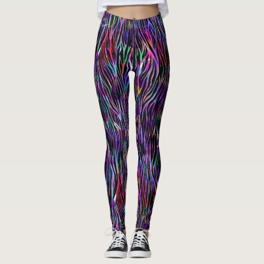 Rainbow Zebra-Leggings Leggings (Vorderseite)