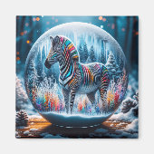 Rainbow Zebra Magnet (Vorne)