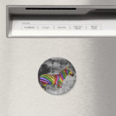 Rainbow Zebra Magnet (In Situ (Geschirrspüler))