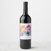 Rainbow Zebra Marry Me Wine Label Weinetikett (Vorderseite)
