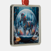 Rainbow Zebra Ornament Aus Metall (Rechts)