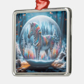 Rainbow Zebra Ornament Aus Metall (Links)